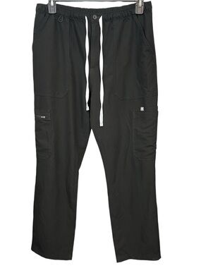 Figs Mens Cairo Cargo Scrub Pants in Black - Size Large